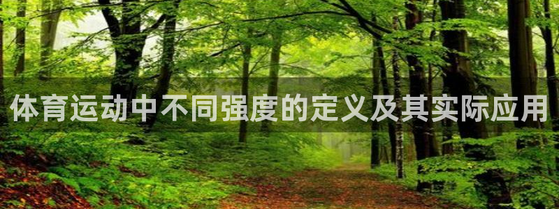 意昂F凯捷体育老板是谁：体育运动中不同强度的定义及其实际应用